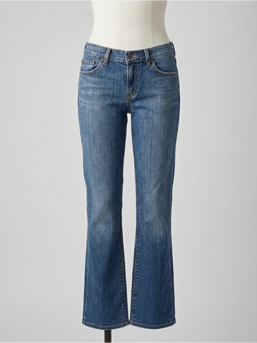Lucky Brand Classic Rider Womens Medium Wash Bootcut Y2K Jeans Size 6 28in Short